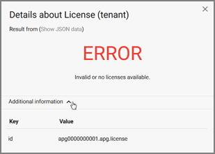 Error: No license available