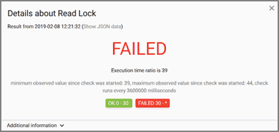 Read Lock health check failed